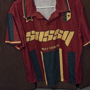 SHEIN Bold Red and Green Men's Jersey